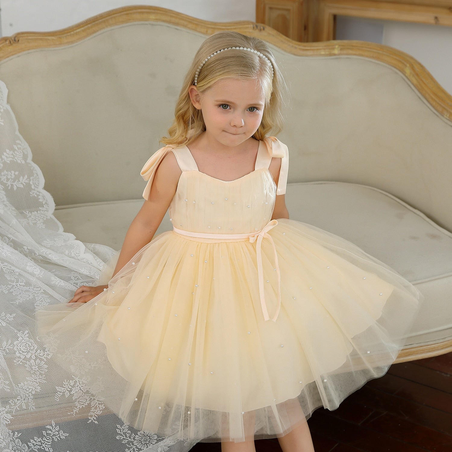 Vestido perola infantil deals