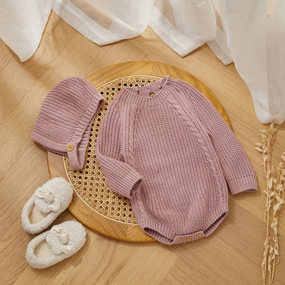 Body Infantil de Tricot + Touca