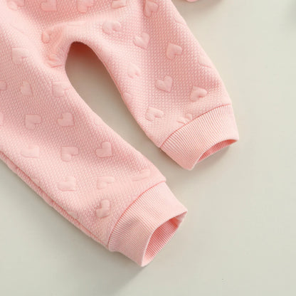 Conjunto Infantil Rosa e Corações