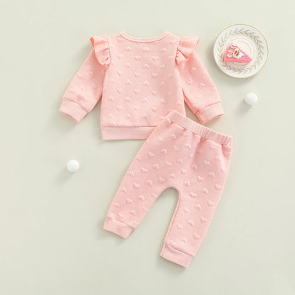 Conjunto Infantil Rosa e Corações