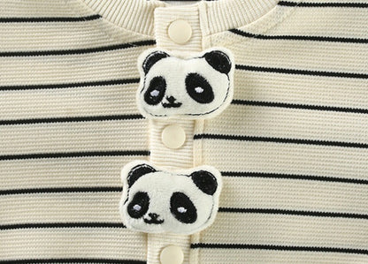 Conjunto Listrado com Panda