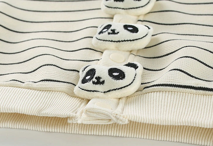 Conjunto Listrado com Panda