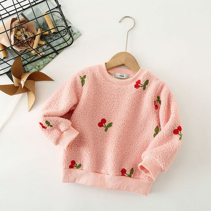 Blusa Infantil Inverno Cerejinha ouCorações