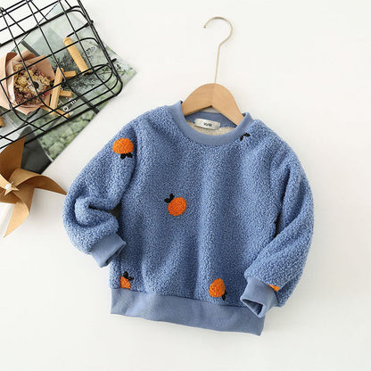 Blusa Infantil Inverno Plush Laranjinha