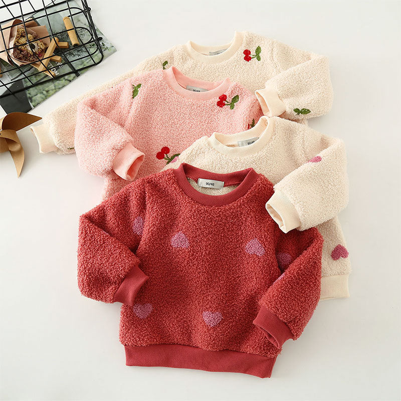 Blusa Infantil Inverno Cerejinha ouCorações