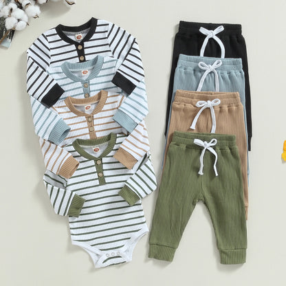 Conjunto Infantil Body Manga Longa + Calça Moletom