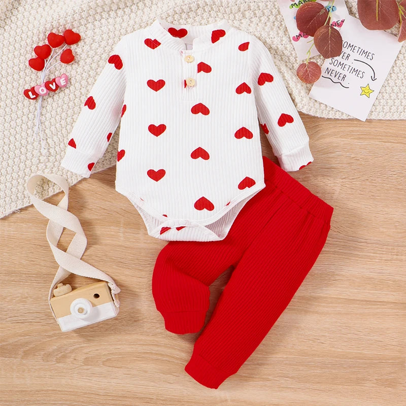 Conjunto de Inverno Baby Corações