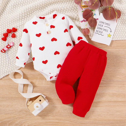 Conjunto de Inverno Baby Corações