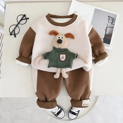 Conjunto de Inverno Infantil Moletom Cachorrinho