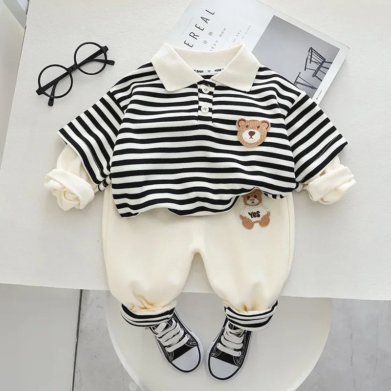 Conjunto Infantil Ursinho Listrado