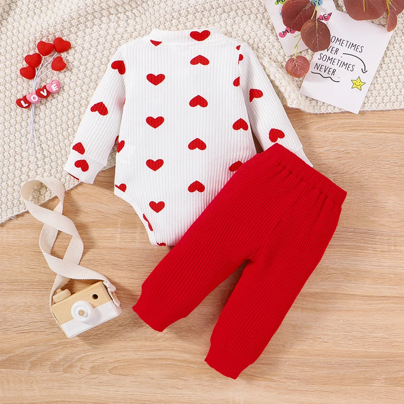 Conjunto de Inverno Baby Corações