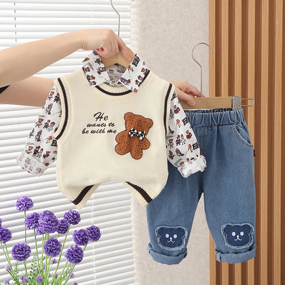 Conjunto Infantil Três Peças Ursinho Teddy