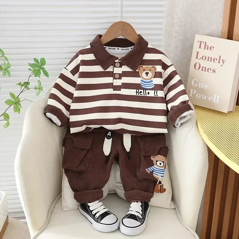 Conjunto Infantil Ursinho Listras