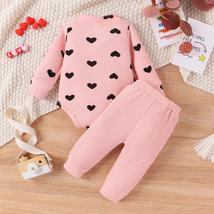 Conjunto de Inverno Baby Corações