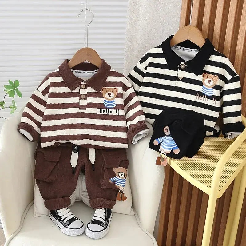 Conjunto Infantil Ursinho Listras