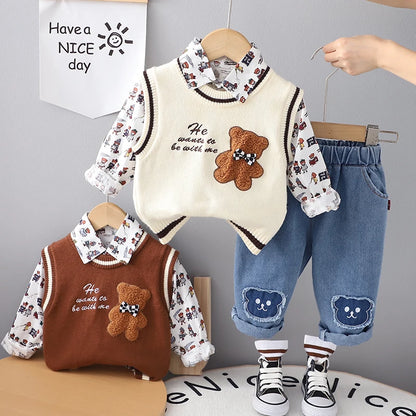 Conjunto Infantil Três Peças Ursinho Teddy