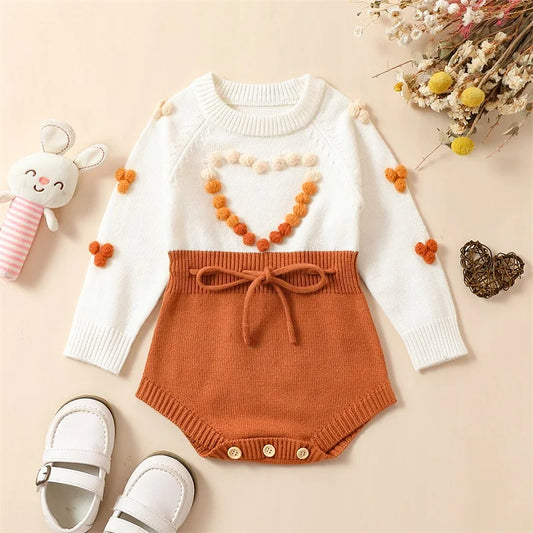 Body Tricot Baby Coração