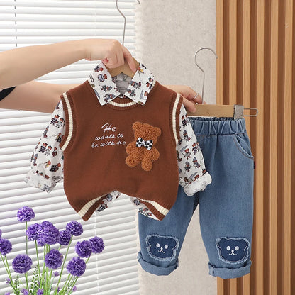 Conjunto Infantil Três Peças Ursinho Teddy