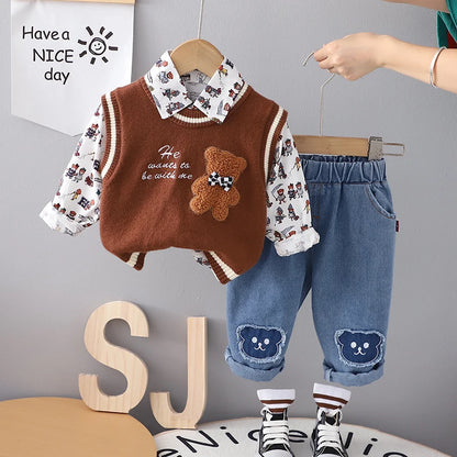 Conjunto Infantil Três Peças Ursinho Teddy