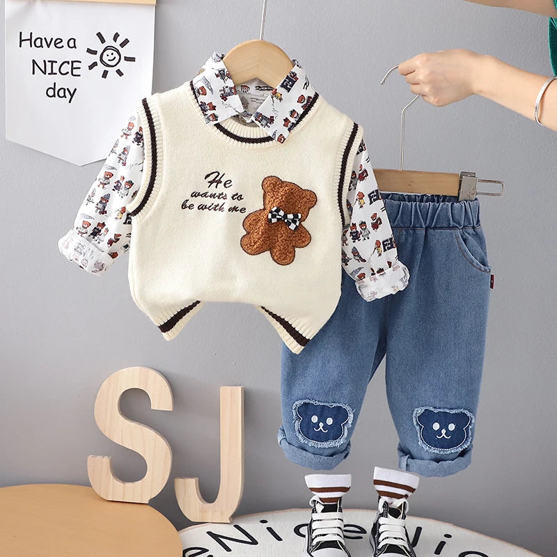 Conjunto Infantil Três Peças Ursinho Teddy