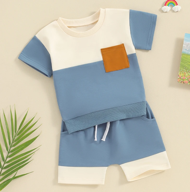 Conjunto Baby Camisa Manga Curta com Bolso + Shorts