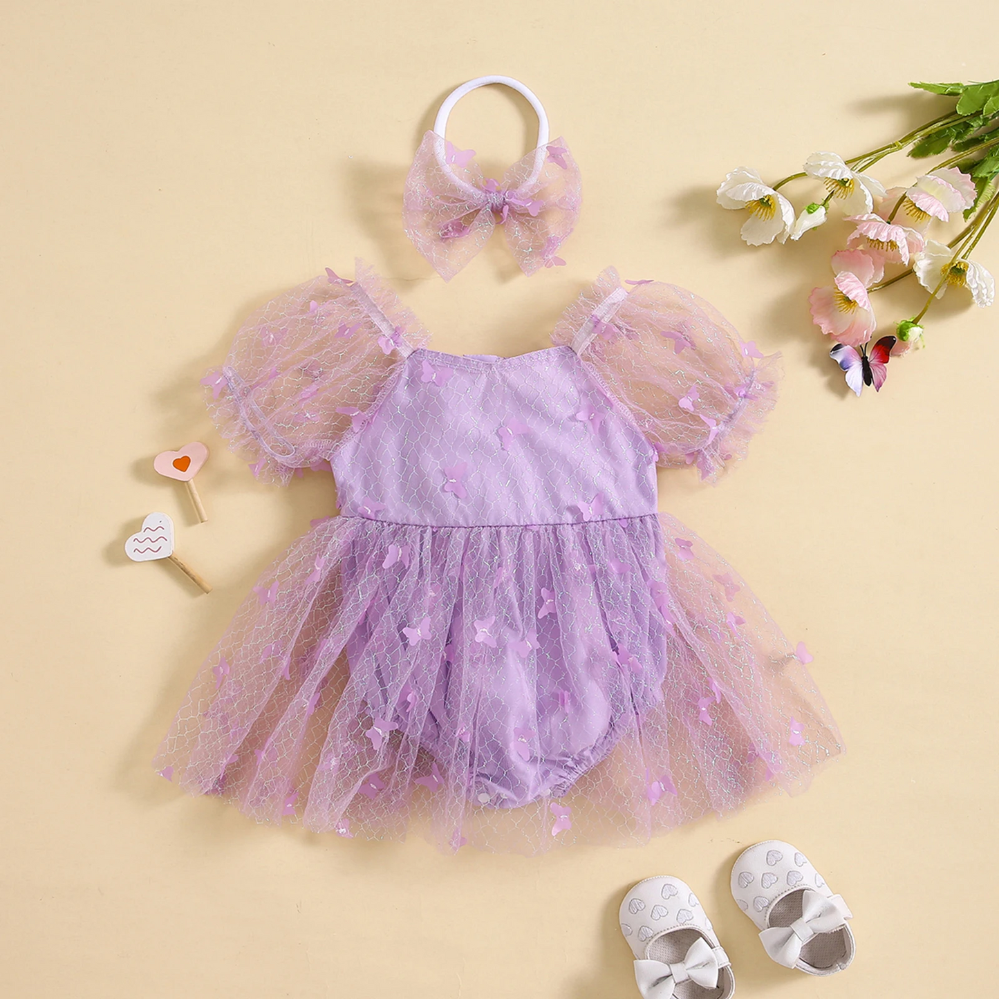 Vestido Infantil Borboletinhas 3D