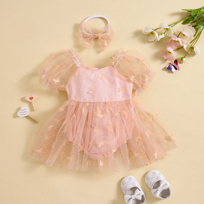 Vestido Infantil Borboletinhas 3D