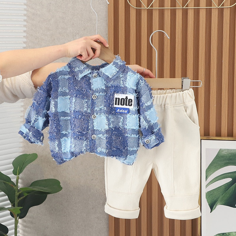 Conjunto Infantil Masculino Camisa Xadrez