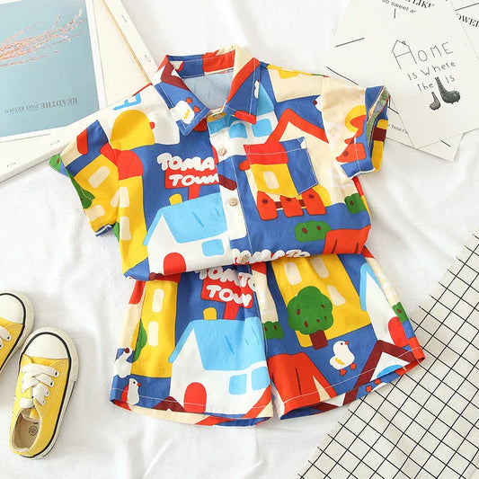 Conjunto Infantil Estampa Verão Casinha