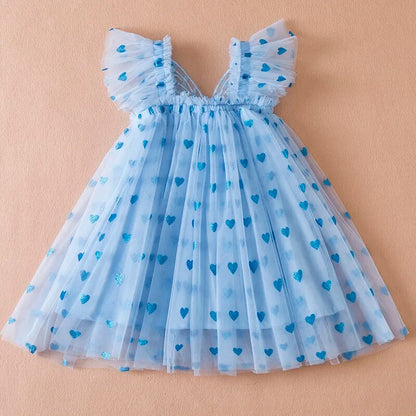 Vestido Infantil Asa Coraçõezinhos