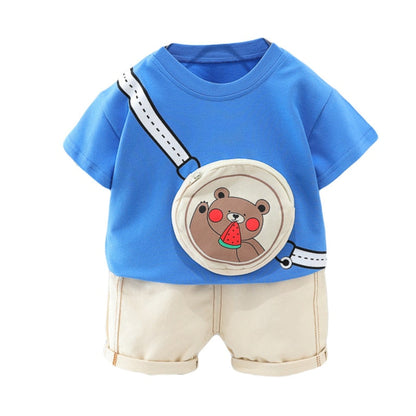 Conjunto Infantil Masculino Bolsinha Urso