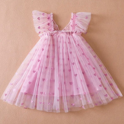 Vestido Infantil Asa Coraçõezinhos