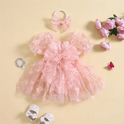 Vestido Infantil Borboletinhas 3D