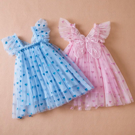 Vestido Infantil Asa Coraçõezinhos