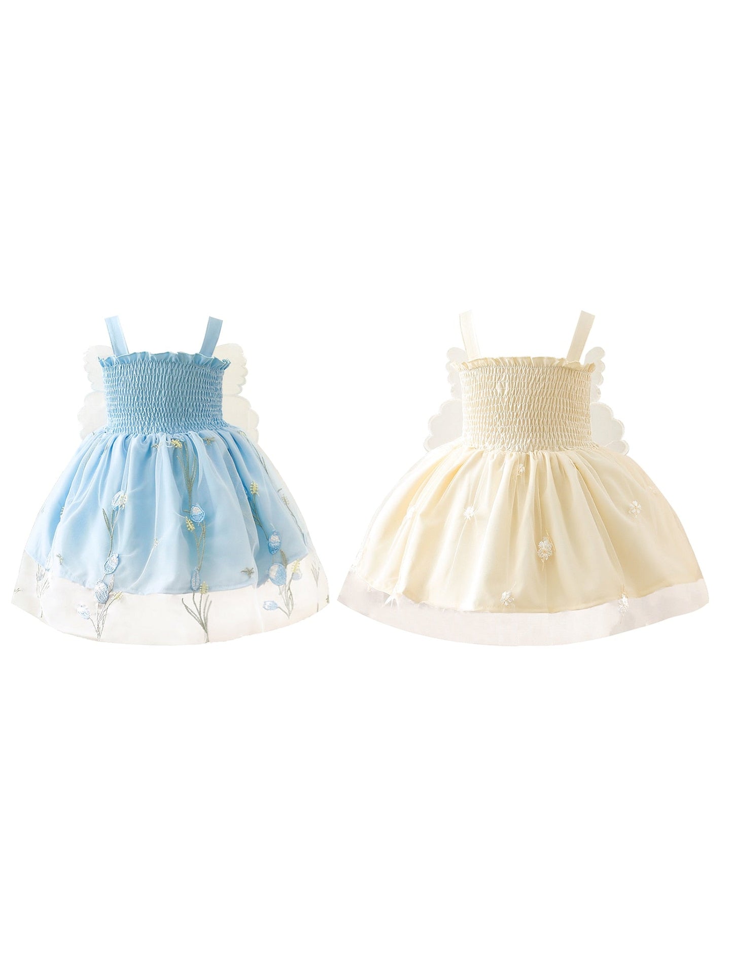 Vestido Infantil Asas De Borboleta e  Cadarçinho