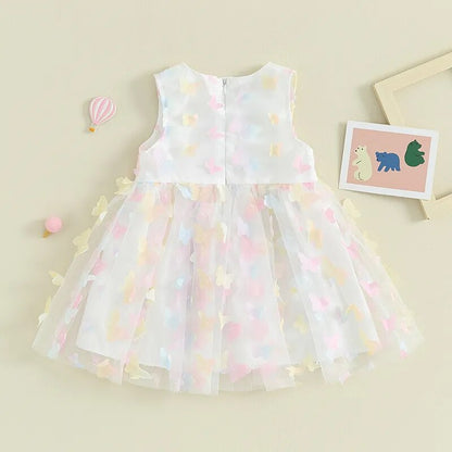 Vestido Infantil Borboletinhas 3D