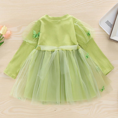 Vestido Infantil Borboletas e Tule