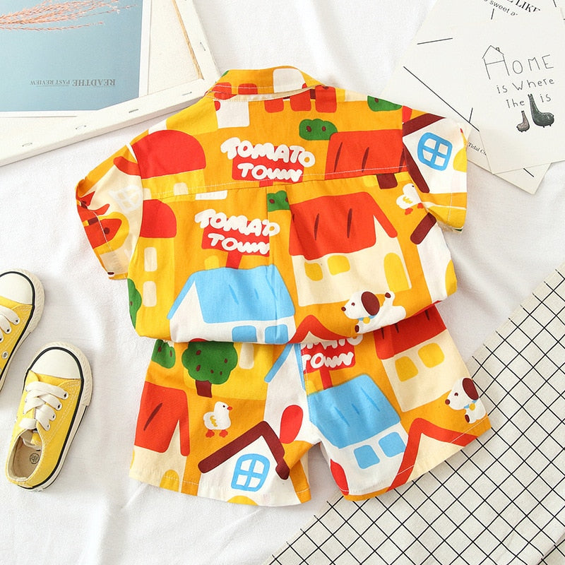 Conjunto Infantil Estampa Verão Casinha