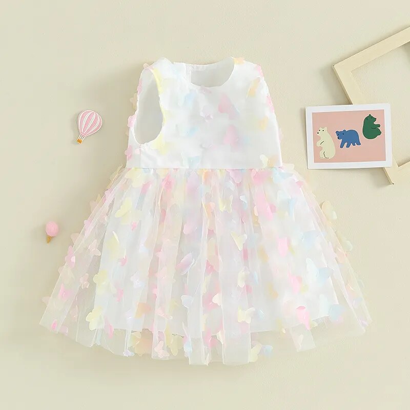 Vestido Infantil Borboletinhas 3D