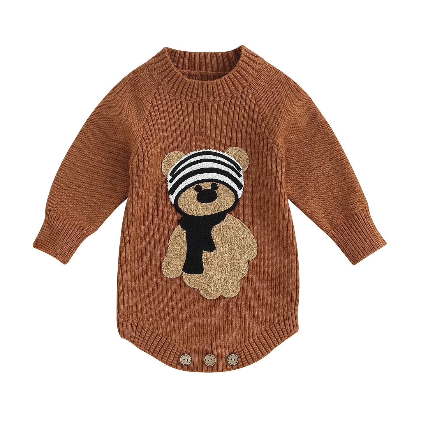 Blusa ou Body Infantil Inverno Bordado Ursinho