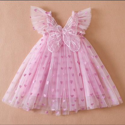 Vestido Infantil Asa Coraçõezinhos