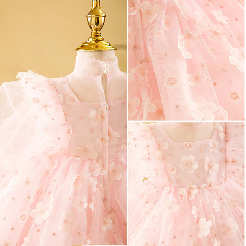 Vestido Infantil De Festa Florzinhas Tule