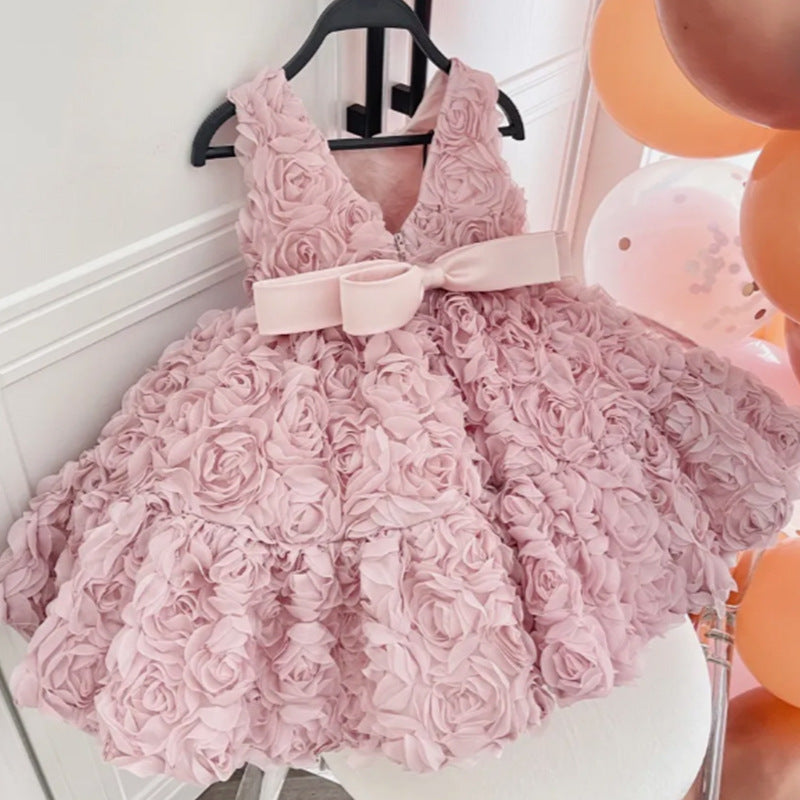 Vestido Infantil Rosas