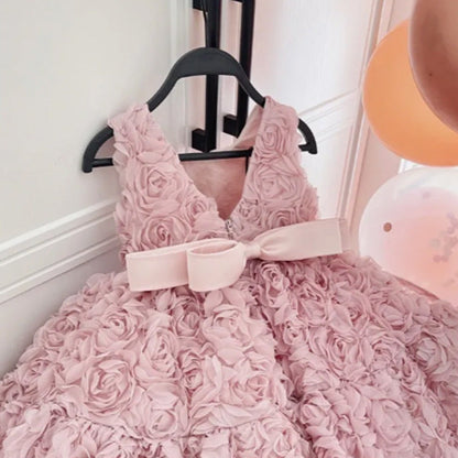 Vestido Infantil Rosas