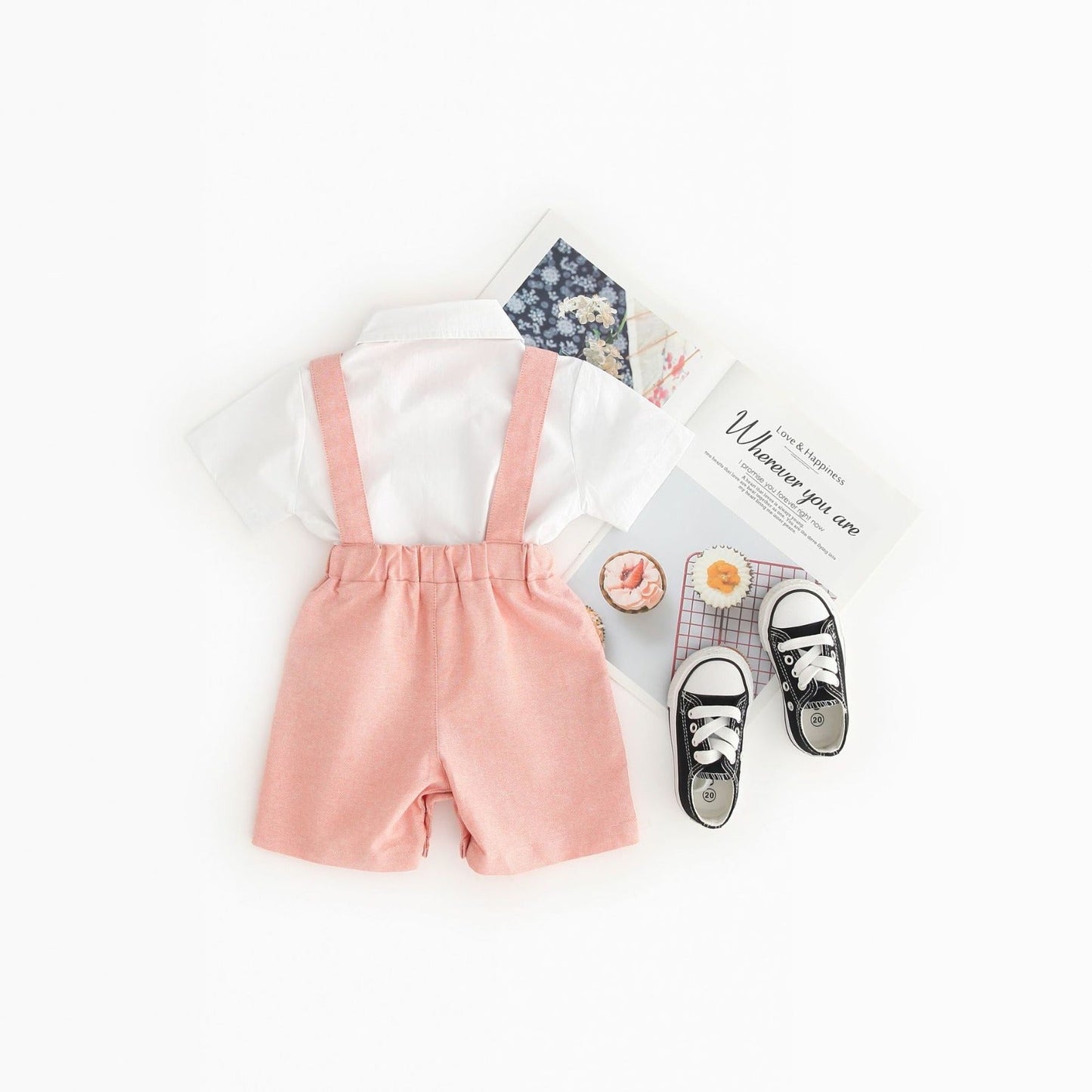 Conjunto Infantil Masculino Jardineira Gravatinha