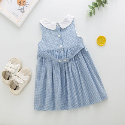 Vestido Infantil Azul Ancora