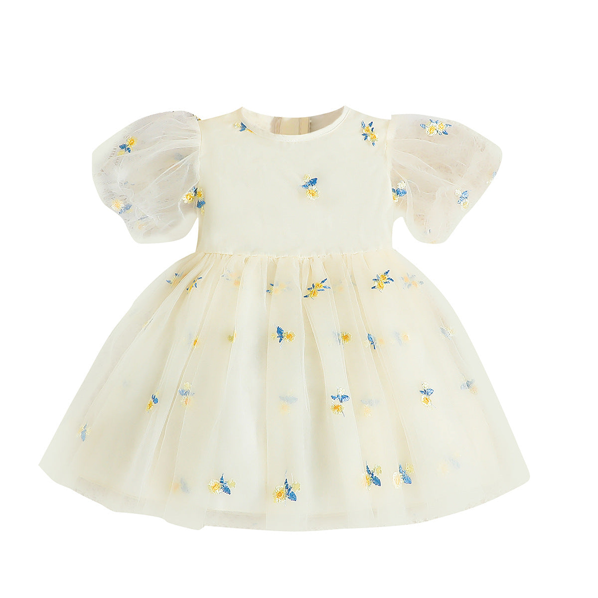 Vestido Infantil Amarelo Florzinhas