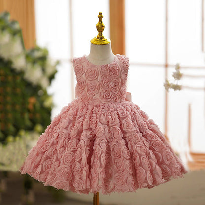 Vestido De Festa Infantil Rose Flores