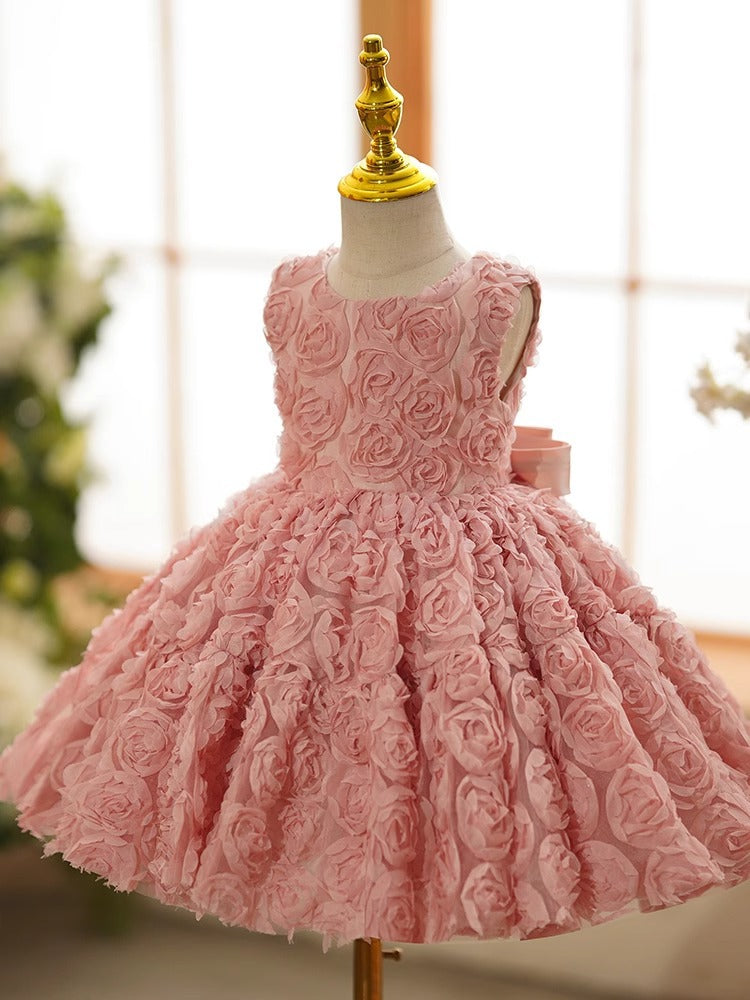 Vestido De Festa Infantil Rose Flores