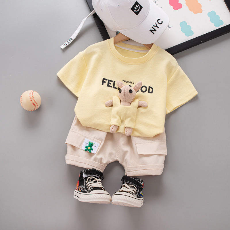 Conjunto Infantil Masculino Bolso Ursinho